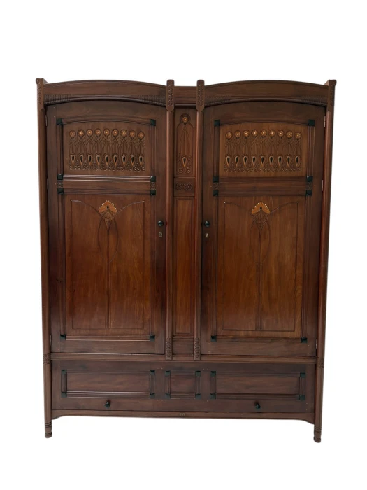 Arts & Crafts Armoire or Wardrobe by Jac. van den Bosch for 't Binnenhuis, 1910